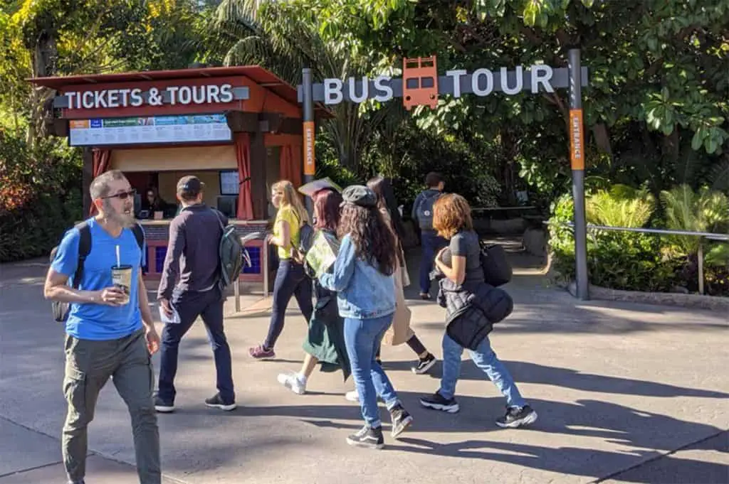 San Diego Zoo Bus, Tour Ticket booth