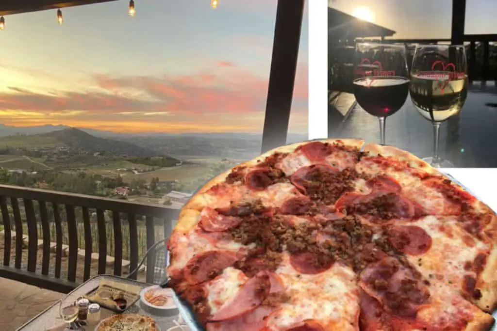 Cordiano Winery a restaurant close to San Diego Safari Park. Great views, pizza and wine.