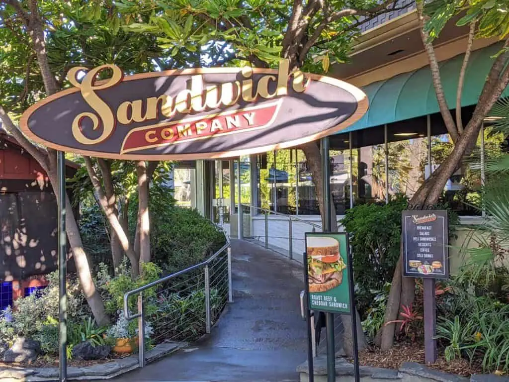 Entrance to the San Diego Sandwich Company at the Zoo.