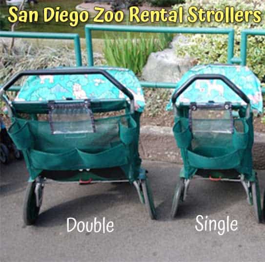 You can bring your baby stroller into the San Diego Zoo or rent them there.