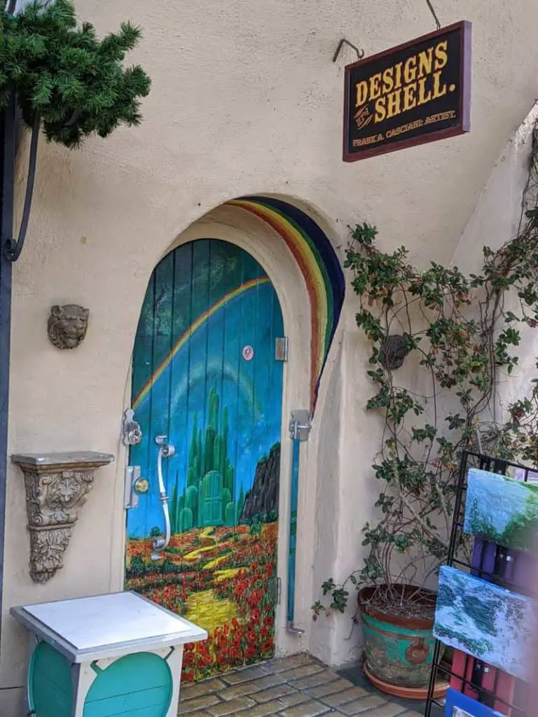 Spanish Village in Balboa Park - painted door at Frank Casciani's studio