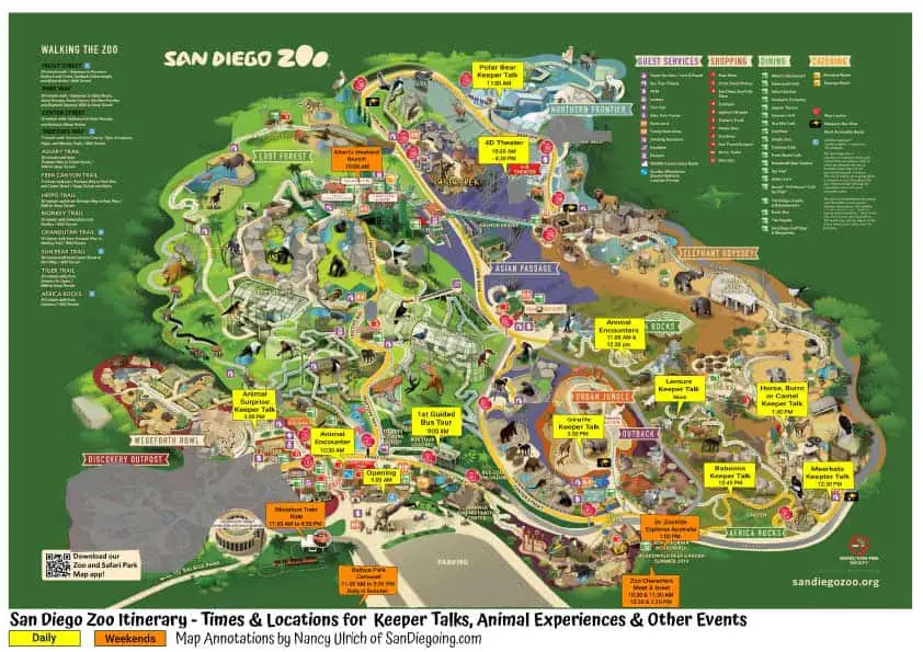 Zoo Itinerary Map 