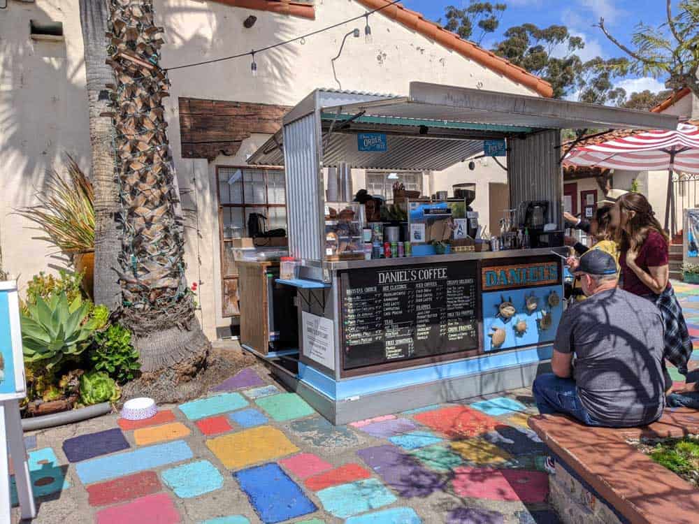 Daniel's Coffee on the plaza at Spanish Village Art Center in Balboa Park