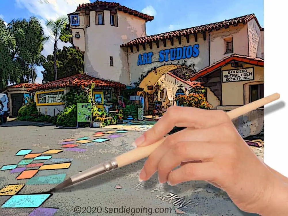 Things to see & do at Spanish Village in Balboa Park - try your hand at art