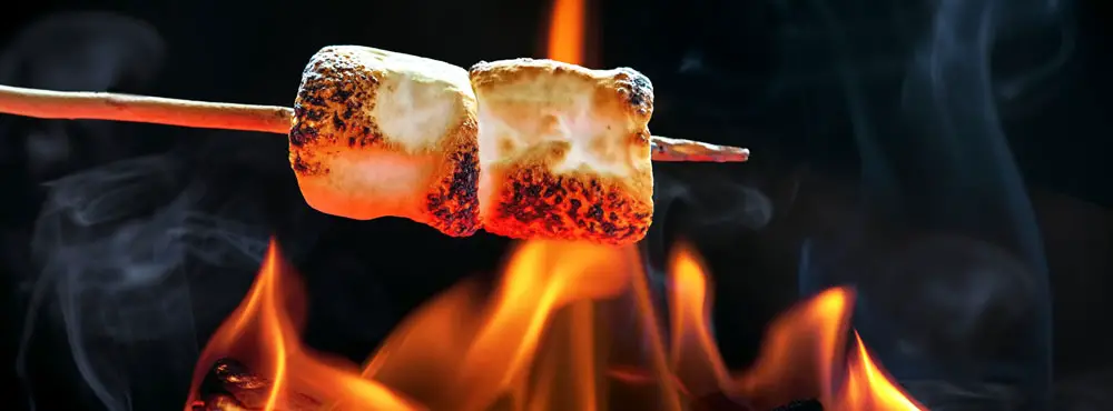 Hotel del Coronado beach bonfire with marshmallows