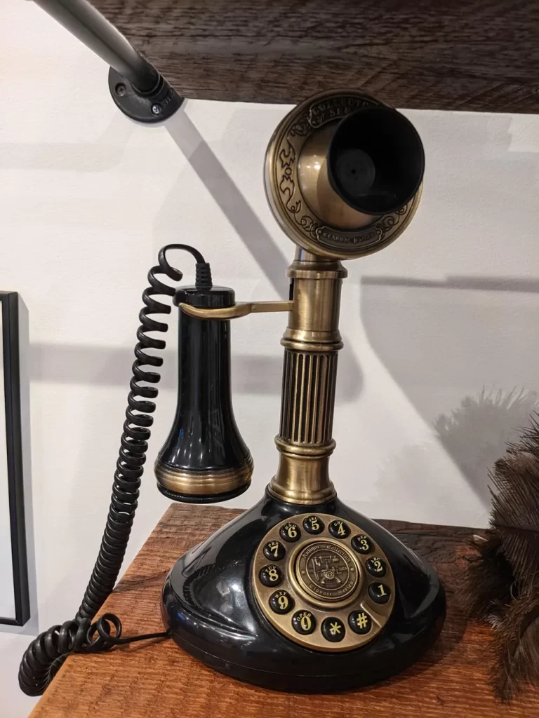 Antique phone replica in Hotel del Coronado's Ice House Museum
